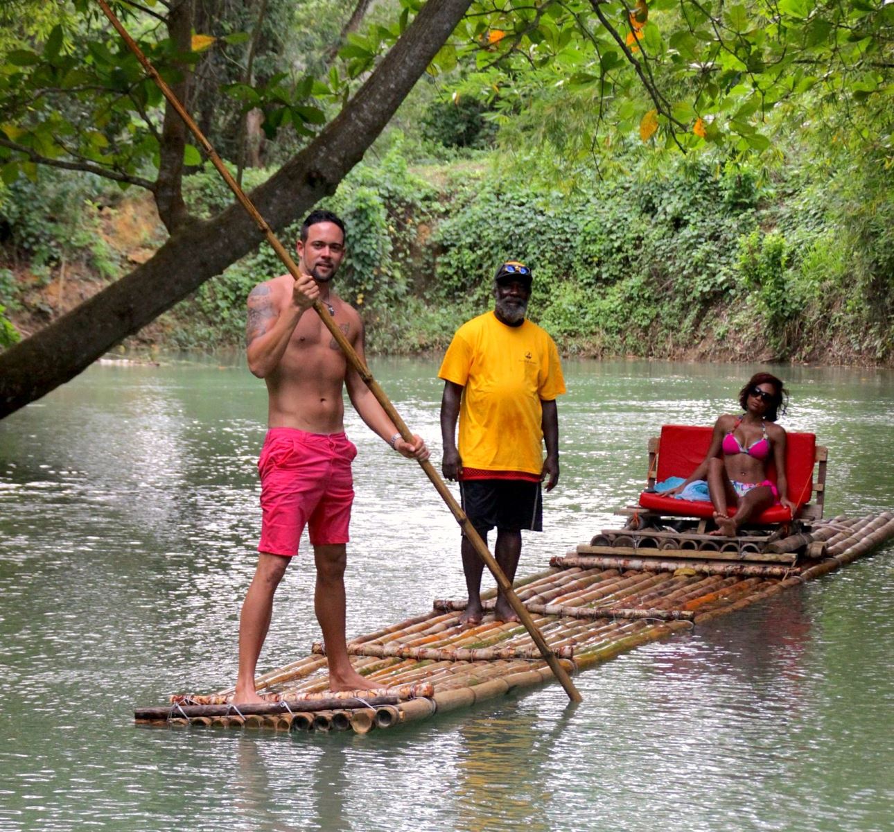 Rafting on the Martha Brae